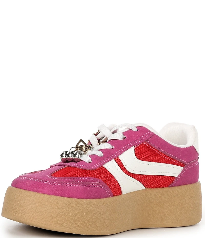 Steve Madden Girls' J-Jersey Charm Ornamented Suede Platform Sneakers (Youth)