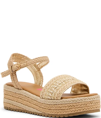 Steve Madden Girls' J-Kiko Raffia Wedge Sandals (Youth)