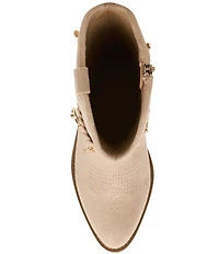 Steve Madden Girls' J-Leana Soft Western Braided Charm Hardware Boots (Youth)