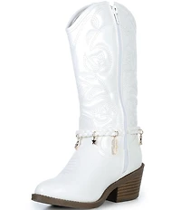 Steve Madden Girls' J-Leana Western Braided Charm Hardware Boots (Youth)