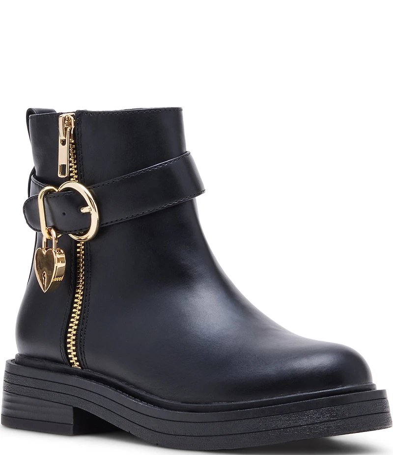 Steve Madden Girls' J-Locket Hardware Moto Boots (Youth)
