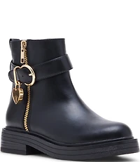 Steve Madden Girls' J-Locket Hardware Moto Boots (Youth)