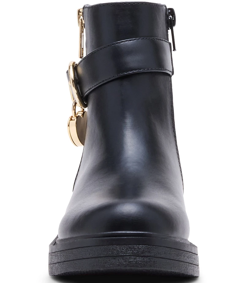 Steve Madden Girls' J-Locket Hardware Moto Boots (Youth)