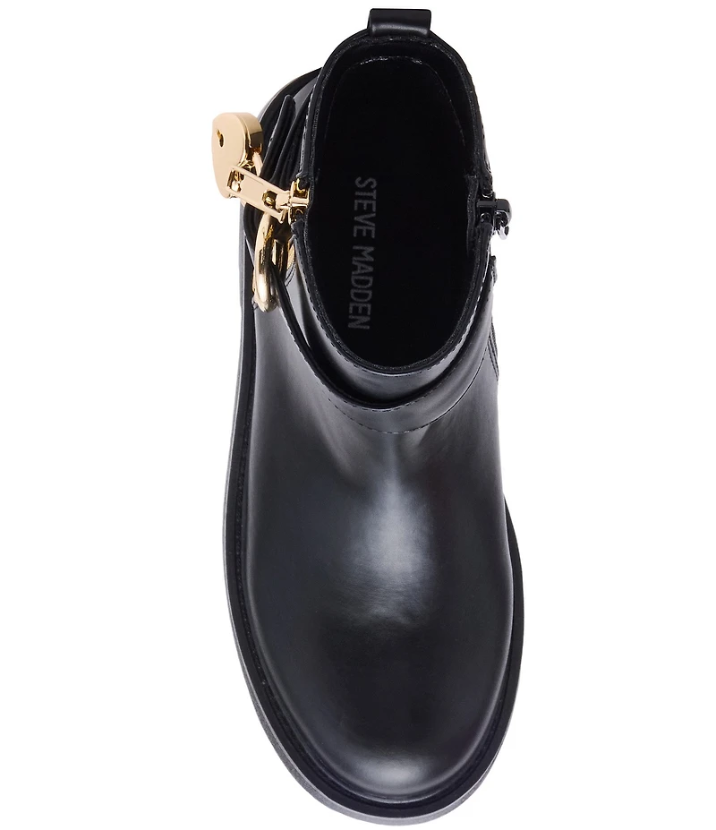 Steve Madden Girls' J-Locket Hardware Moto Boots (Youth)