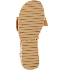 Steve Madden Girls' J-Lucille Metallic Bow Embellished Espadrille Wedge Sandals (Youth)