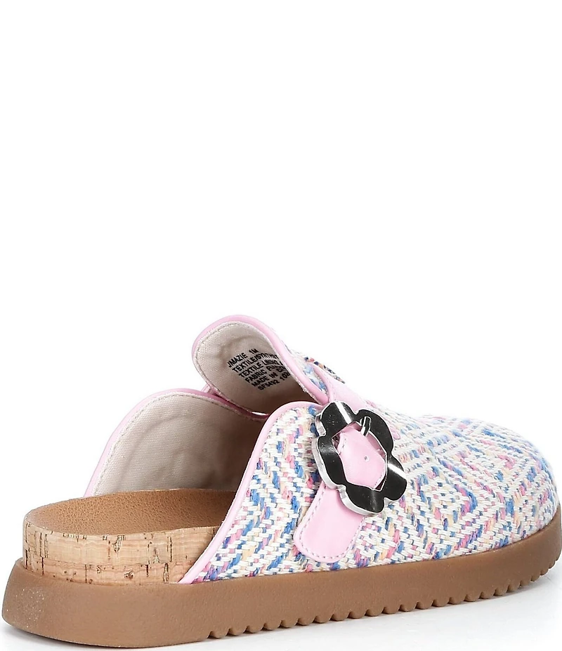 Steve Madden Girls' J-Mazie Floral Buckle Woven Clogs (Youth)