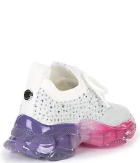 Steve Madden Girls' T-Miss Ombre Sole Rhinestone Wedge Sneakers (Toddler)