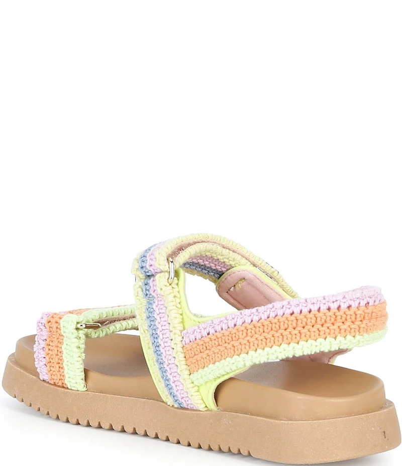 Steve Madden Girls' J-Mona Knit Crochet Hook-and-Loop Sandals (Youth)
