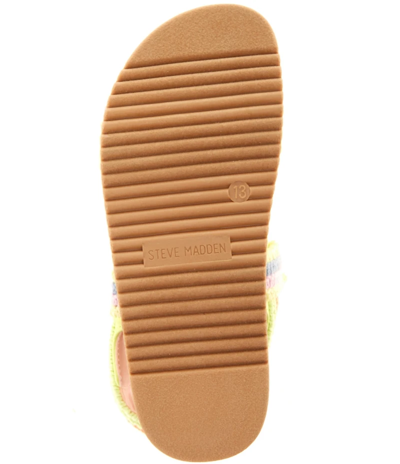 Steve Madden Girls' J-Mona Knit Crochet Hook-and-Loop Sandals (Youth)