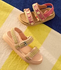 Steve Madden Girls' J-Mona Knit Crochet Sandals (Youth)