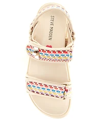 Steve Madden Girls' J-Mona Patterned Hook-and-Loop Sandals (Youth)
