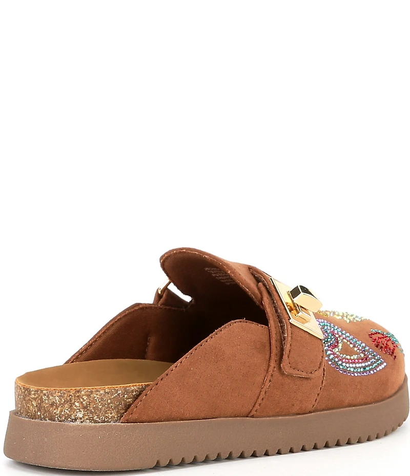 Steve Madden Girls' J-Moneyy Rhinestone Embellished Turnlock Hardware Clogs (Youth)