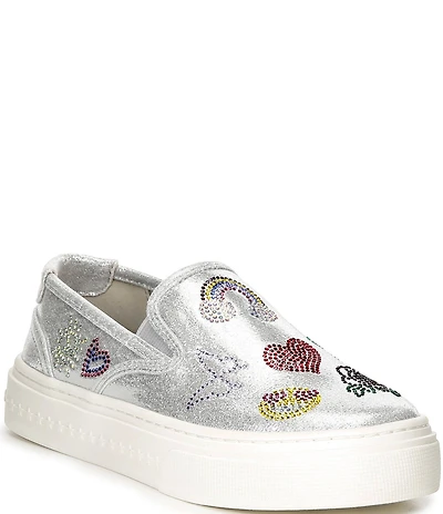 Steve Madden Girls' J-Murphy Rhinestone Graphic Sneakers (Youth)