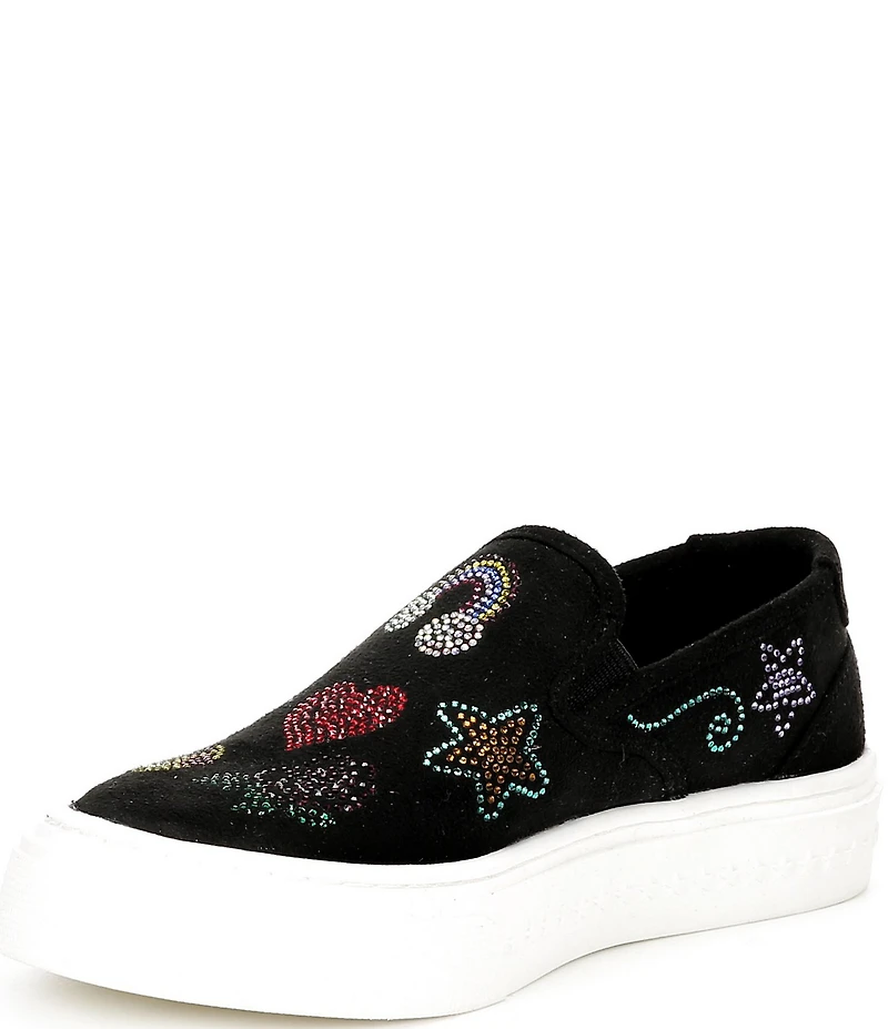 Steve Madden Girls' J-Murphy Rhinestone Graphic Sneakers (Youth)