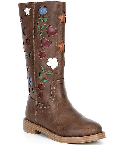 Steve Madden Girls' J-Oriole Floral Heart Boots (Youth)