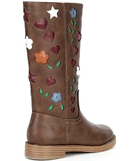 Steve Madden Girls' J-Oriole Floral Heart Boots (Youth)