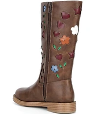 Steve Madden Girls' J-Oriole Floral Heart Boots (Youth)