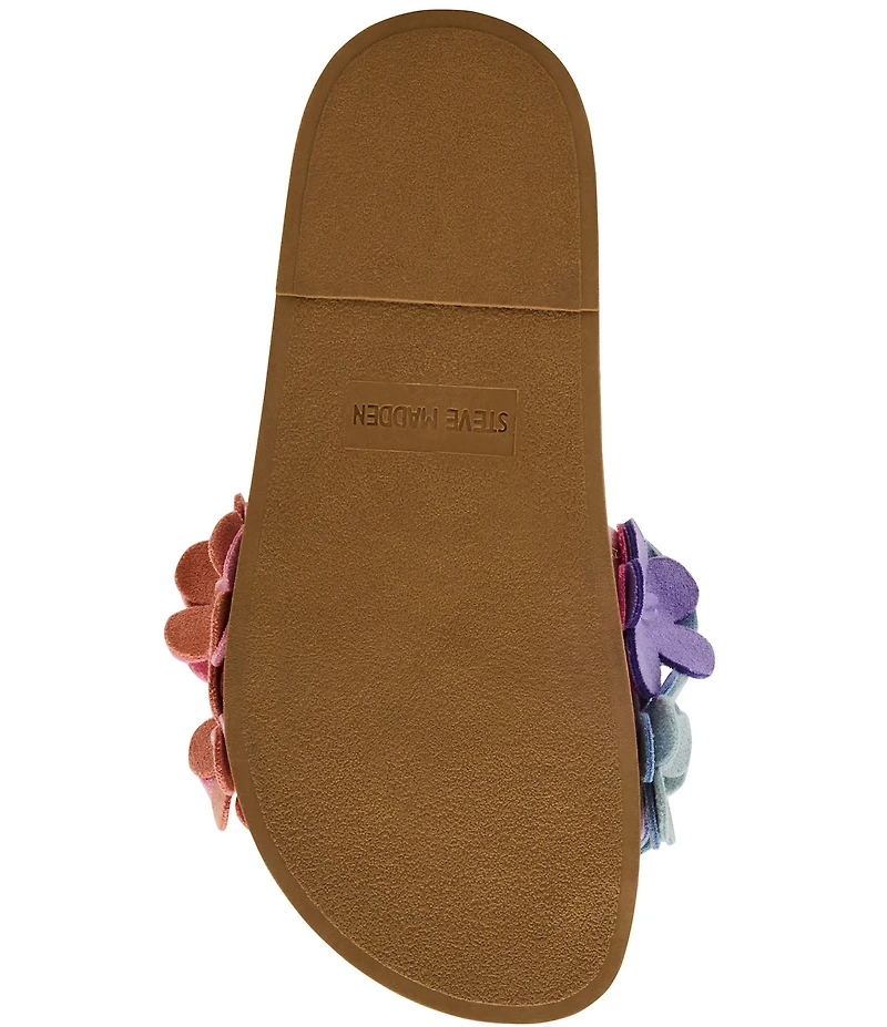 Steve Madden Girls' J-Pompey Ombre Floral Applique Slide Sandals (Youth)