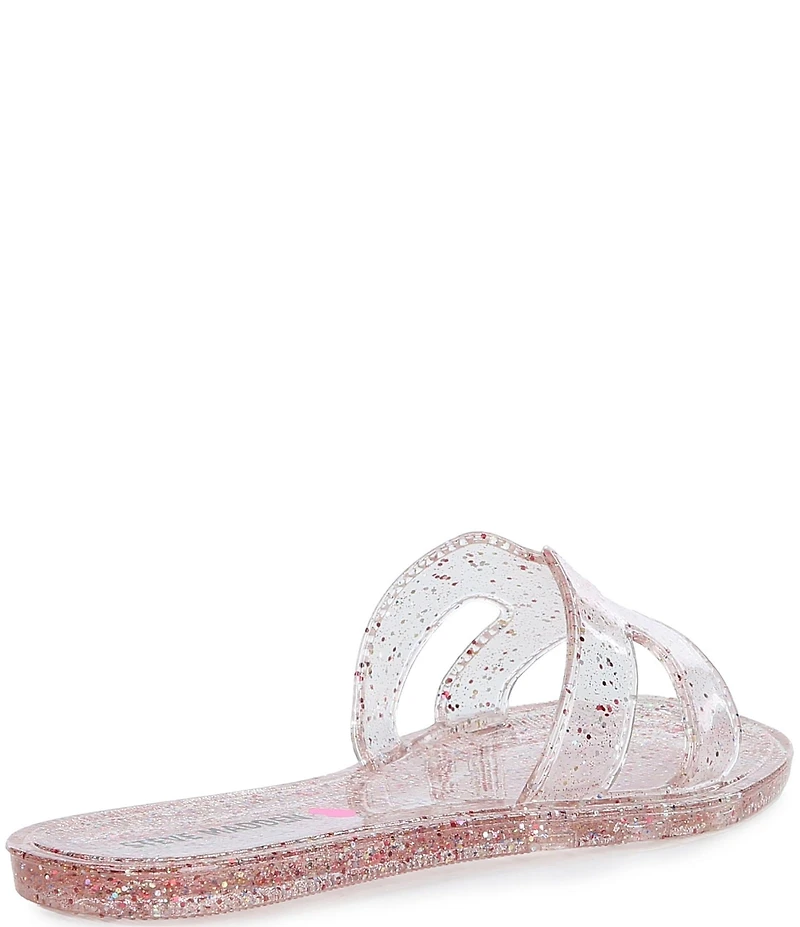 Steve Madden Girls' J-Pop Glitter Detail Jelly Slide Sandals (Youth)