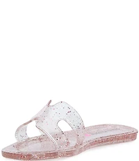 Steve Madden Girls' J-Pop Glitter Detail Jelly Slide Sandals (Youth)