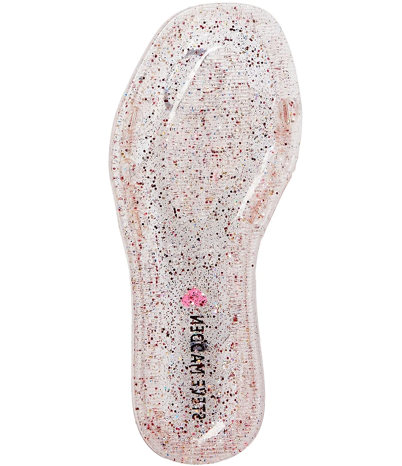 Steve Madden Girls' J-Pop Glitter Detail Jelly Slide Sandals (Youth)