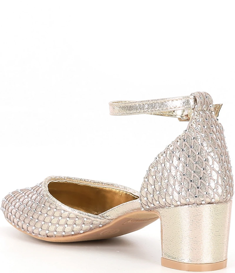 Steve Madden Girls' J-Prettyy Mesh Metallic Jewel Pumps (Youth)