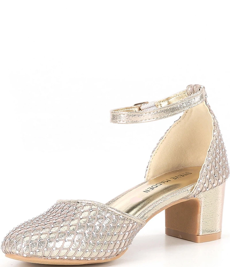 Steve Madden Girls' J-Prettyy Mesh Metallic Jewel Pumps (Youth)
