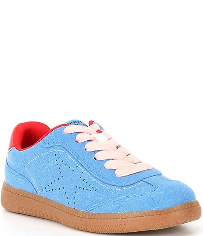 Steve Madden Girls' J-Quad Suede Star Perforated Lace Up Sneakers (Youth)