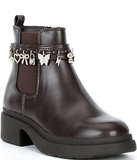 Steve Madden Girls' J-Ramira Charm Hardware Moto Booties (Youth)