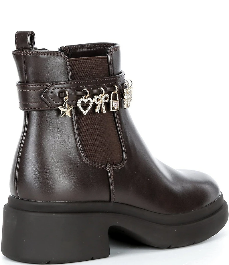 Steve Madden Girls' J-Ramira Charm Hardware Moto Booties (Youth)