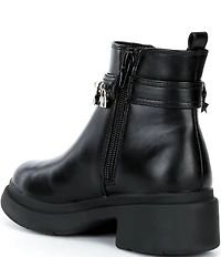 Steve Madden Girls' J-Ramira Charm Hardware Moto Booties (Youth)