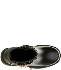 Steve Madden Girls' J-Ramira Charm Hardware Moto Booties (Youth)