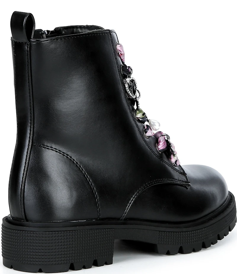 Steve Madden Girls' J-Rolly Charm Laces Combat Boots (Youth)