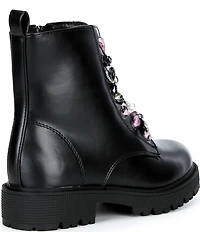 Steve Madden Girls' J-Rolly Charm Laces Combat Boots (Youth)