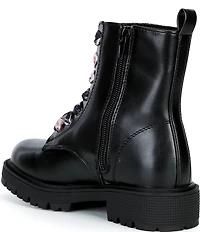Steve Madden Girls' J-Rolly Charm Laces Combat Boots (Youth)