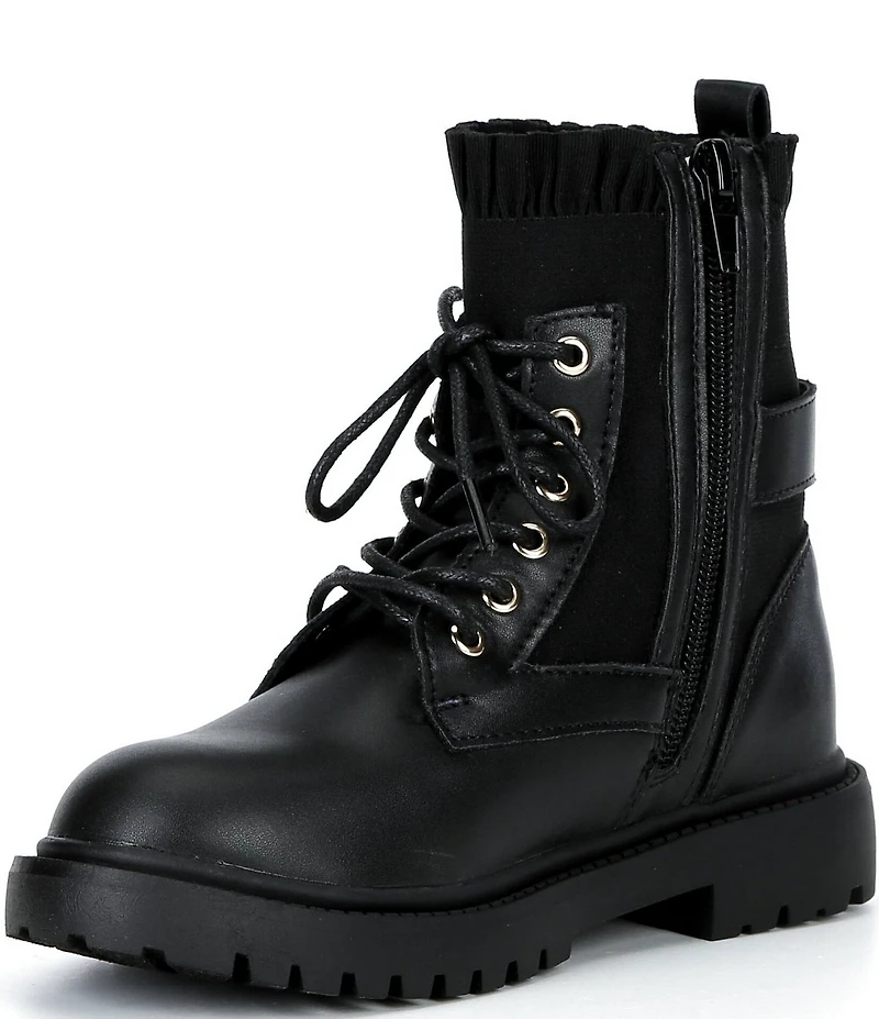 Steve Madden Girl's J-Ruffle Combat Boots (Youth)