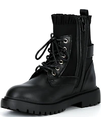 Steve Madden Girl's J-Ruffle Combat Boots (Youth)