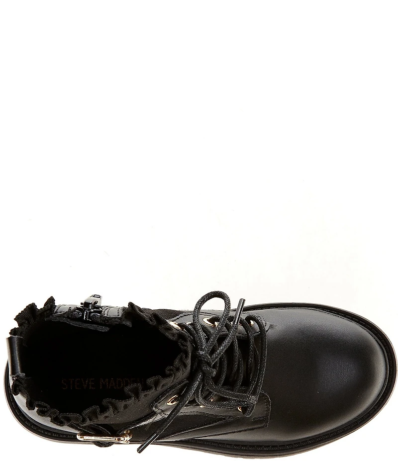 Steve Madden Girl's J-Ruffle Combat Boots (Youth)