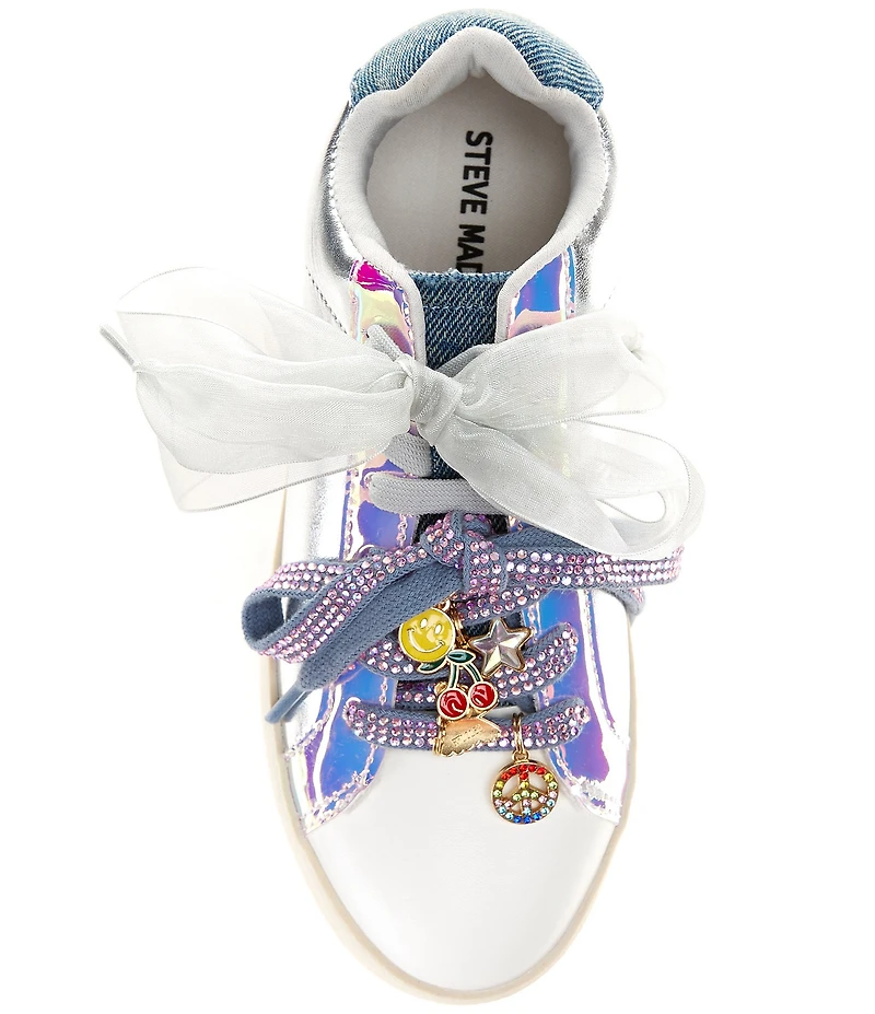 Steve Madden Girls' J-Rush Rhinestone and Charm Embellished Sneakers (Youth)