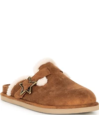 Steve Madden Girls' J-Shilo Star Buckle Hardware Fur-Lined Clogs (Youth)