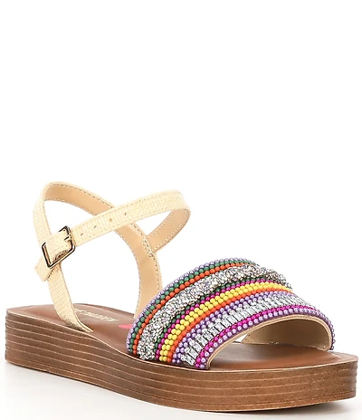 Steve Madden Girls' J-Trim Woven Detail Sandals (Youth)