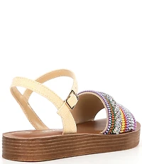 Steve Madden Girls' J-Trim Woven Detail Sandals (Youth)