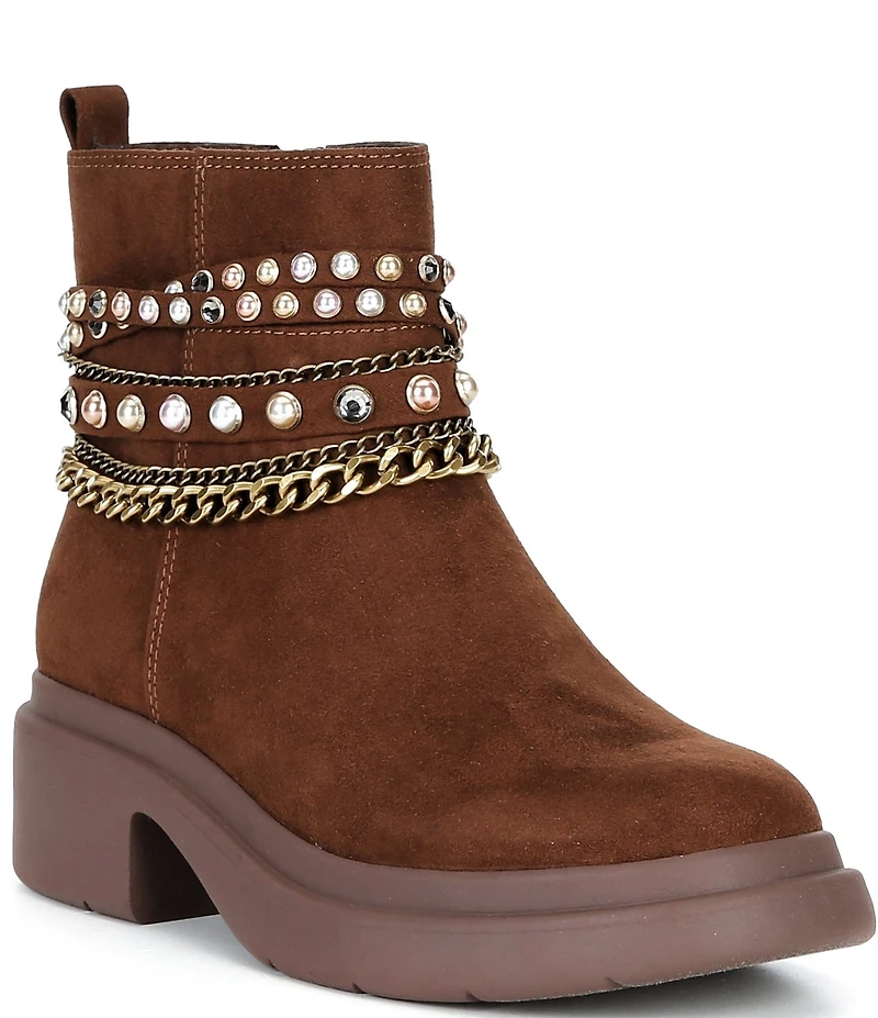 Steve Madden Girls' J-Whimsy Chain Embellished Boots (Youth)