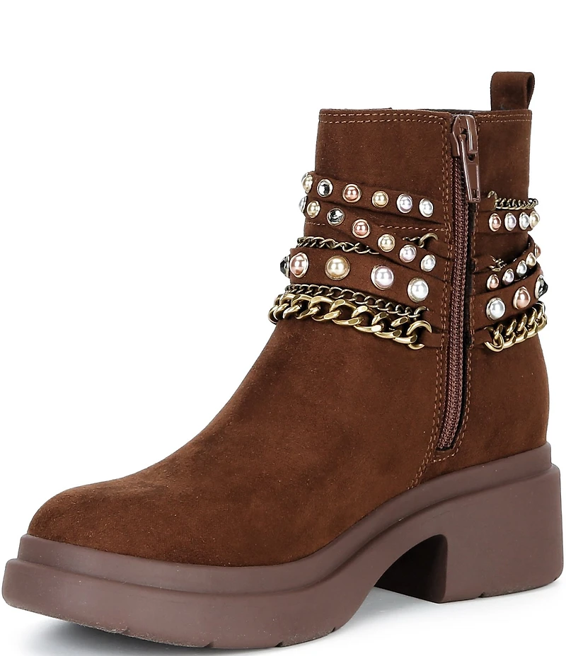 Steve Madden Girls' J-Whimsy Chain Embellished Boots (Youth)