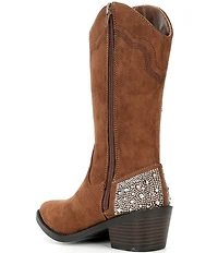 Steve Madden Girls' J-Yeehah Soft Rhinestone Western Boots (Youth)