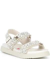 Steve Madden Girls' J-Mona Floral Perforated Sandals (Youth)