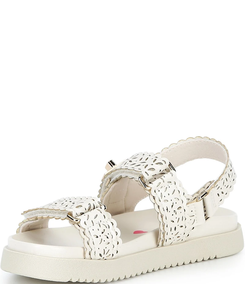 Steve Madden Girls' J-Mona Floral Perforated Sandals (Youth)