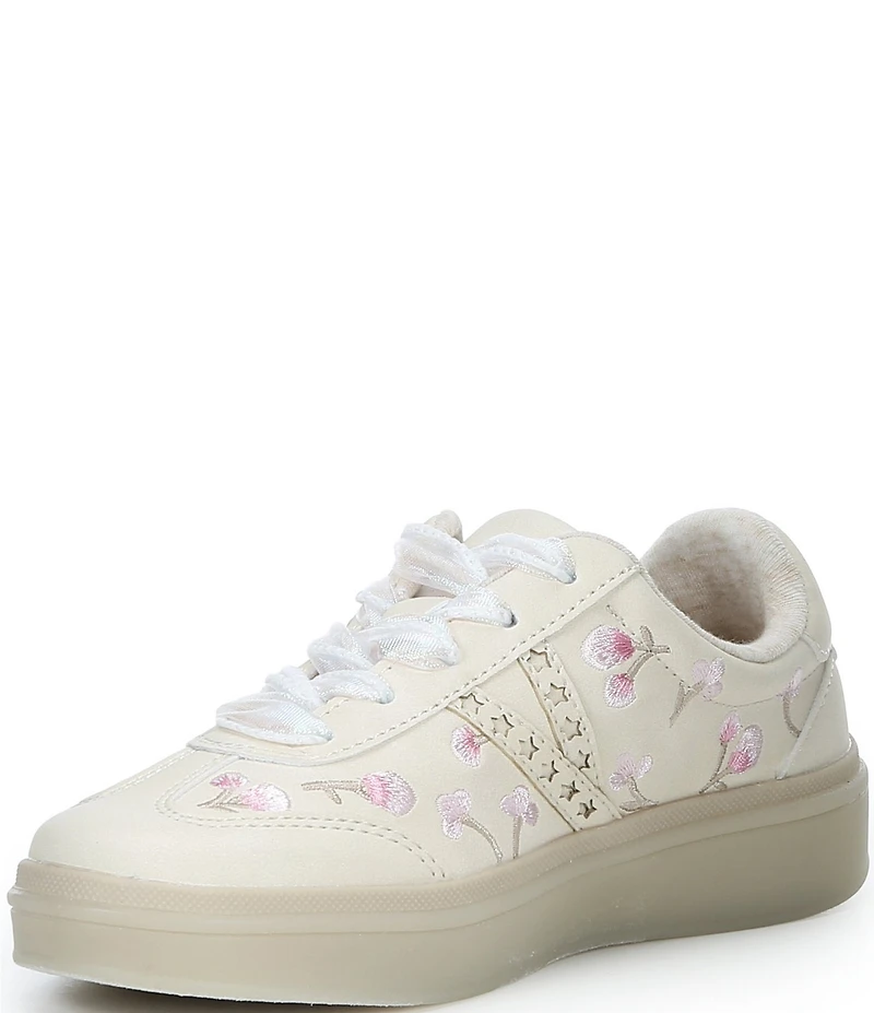 Steve Madden Girls' Kaelie Star Embroidered Floral Sneakers (Youth)