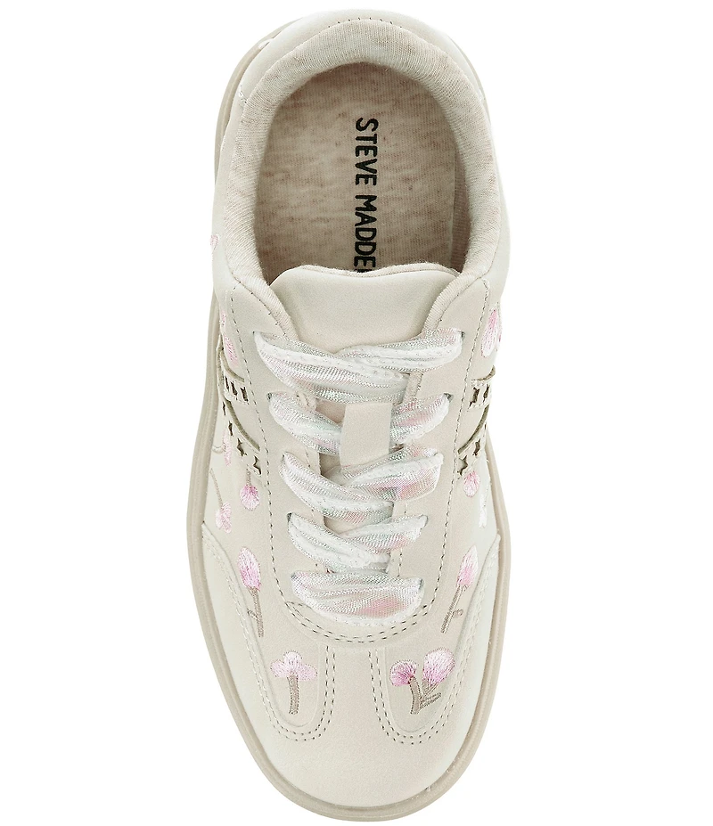 Steve Madden Girls' Kaelie Star Embroidered Floral Sneakers (Youth)