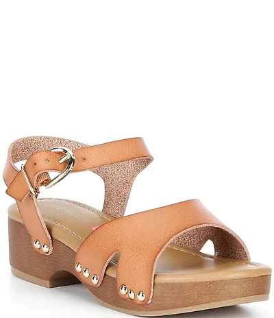 Steve Madden Girls' Mayson Leather Ankle Strap Sandals (Youth)